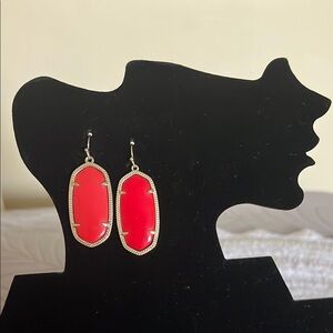 Elegant Red Dangle Earrings